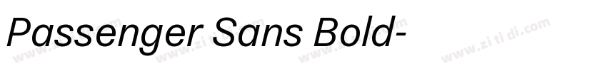 Passenger Sans Bold字体转换